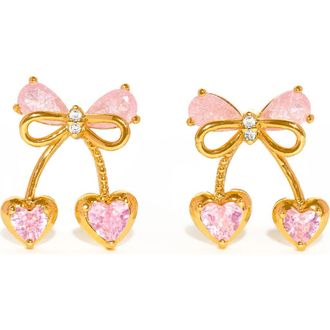 Girls Crew Cherry Pie Stud Earrings in Gold at Nordstrom