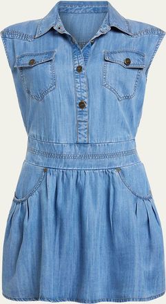 Ramy Brook Paxton Denim Mini Shirtdress