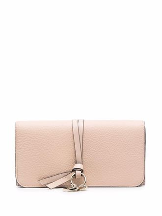 Chlo&eacute; Alphabet textured-leather wallet - women - Leather - One Size - Pink