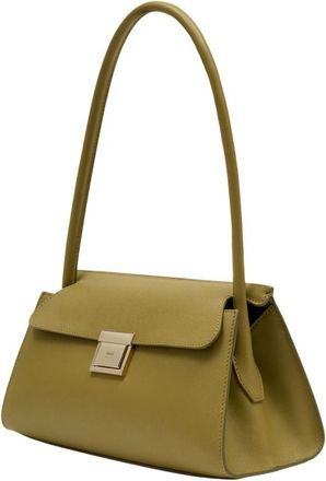 Ami Womens Shoulder Bag Green Calfskin