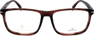 David Beckham Db 1020 Rectangular Tortoiseshell Acetate Eyeglasses