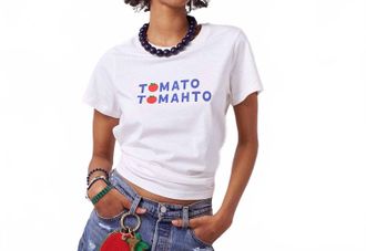 Ink+Alloy Kiki Tomato Tomahto Tee In White