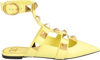 Valentino Roman Stud Caged Leather Ballet Flats