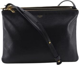 Celine Pre-owned Cross Body Bags, female, Black, Size: ONE SIZE Pre-owned Leather Cross Body Bag