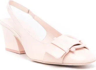 Ferragamo Bow-Detail Patent Leather Heels - Pink