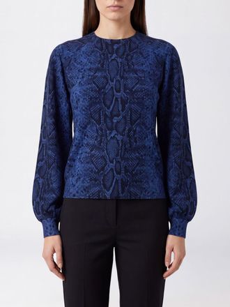 Twinset Maglia girocollo slim fit in lana con motivo animalier