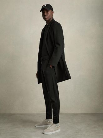 Reiss Billings Joggers Wool Melange, Black Size: XL