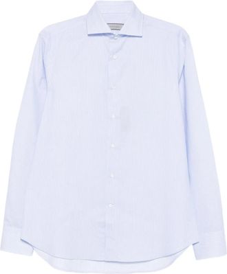 Canali Camicia gessata - Blu