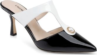L'agence Bayonne Pointed Toe Pump in Black/White at Nordstrom, Size 8.5