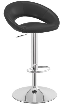 Netfurniture Serene Black Breakfast Bar Stool Height Adjustable