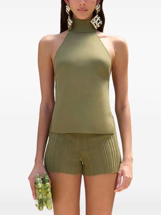 Cult Gaia Wake top - women - Nylon/Viscose - M - Green