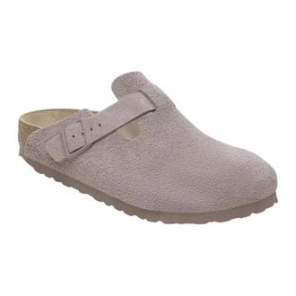 Birkenstock Schoenen, Heren, Grijs, 40 EU, Leer, Boston Su&egrave;deleer
