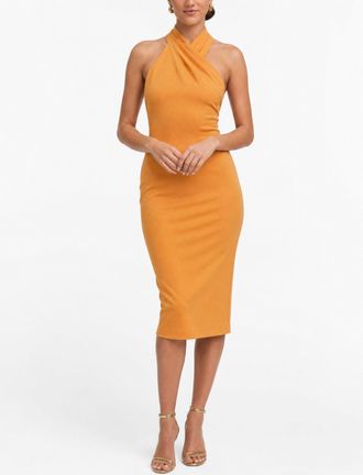 Rachel Roy Harland Crossover Halter Midi Dress
