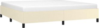 vidaXL Estructura De Cama Sin Colch&oacute;n Cuero Sint&eacute;tico Crema 200x200 Cm Vidaxl