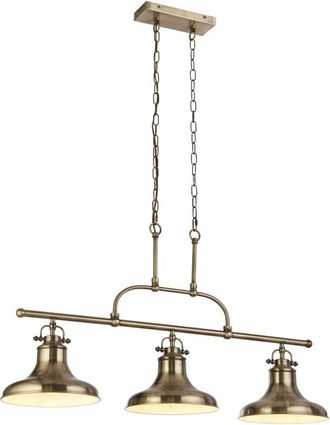 Searchlight Lampadario Rustico-Country Dallas Acciaio Ottone 3 Luci E27