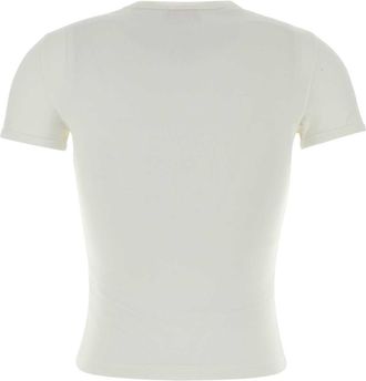 Diesel Womens Stretch Cotton T-Shirt White Elastane