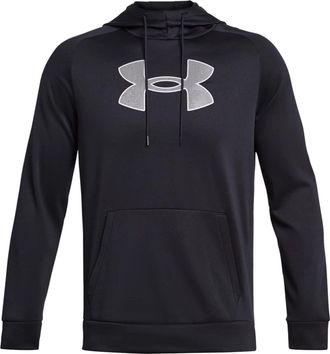 Under Armour Fleece Logo Hoodie Black Grey 1379854-001