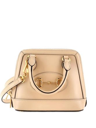 Gucci Horsebit 1955 Top Handle Bag Leather Mini crossbody bag - Neutrals