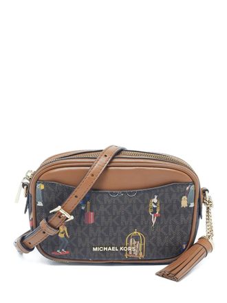 Michael Kors Jet set top-zip cross body bag - women - Calf Leather - One Size - Brown