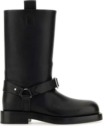 Burberry Black Leather Ankle Boots