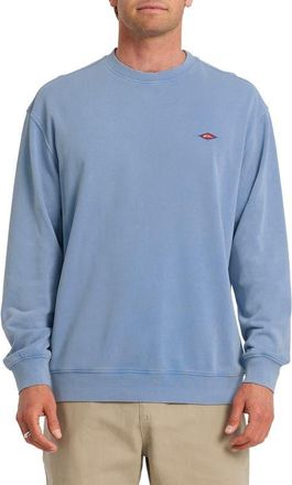 Quiksilver Saltwater Oversize Crewneck Sweatshirt in Riviera at Nordstrom, Size Xx-Large
