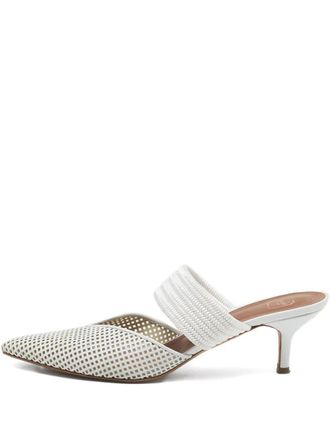 Malone Souliers Maisie perforated leather mules - women - Calf Leather/Calf Leather/Calf Leather - 40 - White