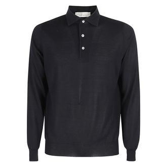 FILIPPO DE LAURENTIIS Manica Lunga Paramontura Merino - Heren - Tops - Blauw - Maat: 2XL Wol