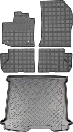 OEM Dacia Dokker Van (5 Puertas) De 11/2012 Set - Alfombrillas De Goma + Alfombrilla Maletero
