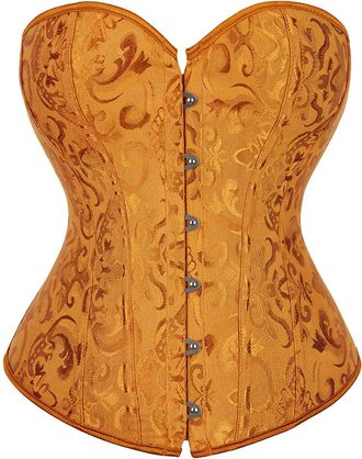 Generic Black Corset Women UK Waist Trainer with Soft Steel Rod Boned Satin Bustier Basque Lingerie Overbust Sweetheart Lace Push Up Cinchers Gothic Steampunk