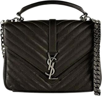 Saint Laurent Pre-owned Shoulder Bag - Dames - Vintage Schoudertas - Zwart - ONE Size - Leer - Vintage