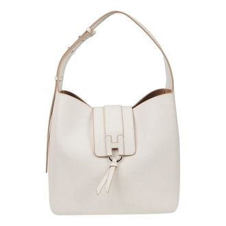 Hogan Shoulder Bags, female, Beige, Size: ONE SIZE Vertical Hobo Bag