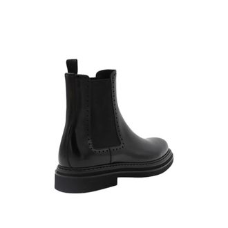 Dolce & Gabbana Schoenen, Heren, Zwart, 44 EU, Leer, Gekreukelde Kalfsleren Chelsea Boots