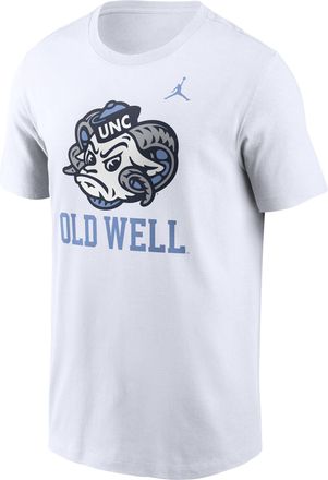 Nike Jordan Mens North Carolina Primetime Logo Mantra Jordan College T-Shirt in White | N19910ANCN-BX7