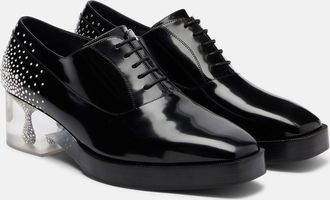 Comme Des Gar&ccedil;ons x Jimmy Choo crystal-embellished leather Oxford shoes