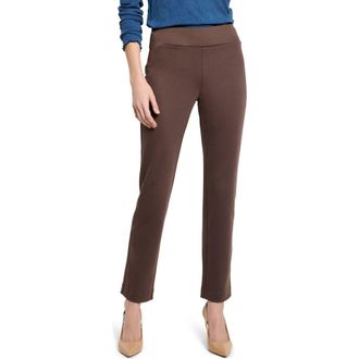 Nic+Zoe Copley Pull-On Straight Leg Ponte Pants in Cocoa at Nordstrom Rack, Size Xx-Large