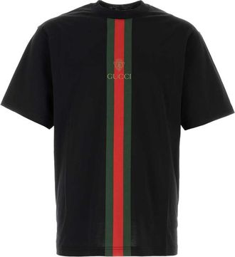 Gucci Web-stripe Logo-print T-shirt