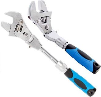 OEM Llave De Carraca Ajustable Con Cabezal Flexible Y Eje Extensible - 10-12 Pulgadas