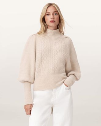 AllSaints Sajel Cable Knit Sweater