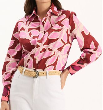Tyler B&ouml;e Chloe Leaves Print Shirt In Multi
