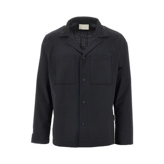 C.9.3 Wool-blend shirt with bowling collar Man S