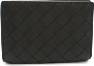 Bottega Veneta Black Leather Wallet (Bi-Fold) (Pre-Owned)