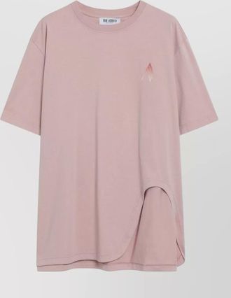 The Attico back print t shirt asymmetric hem