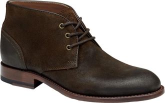 Johnston & Murphy Dudley Chukka Brown Waxed English Suede 24-7364 Mens