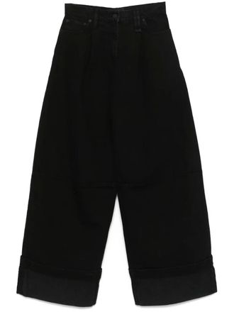 Simone Rocha Puddle jeans - women - Cotton/Cotton - 12 - Black