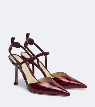 Fendi Very Colibr&igrave; leather slingback pumps