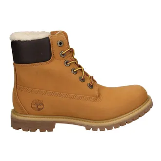 Timberland 6 Premium Shearling Nubuck Womens Lace Up Boots - Wheat - Size:UK 7.5