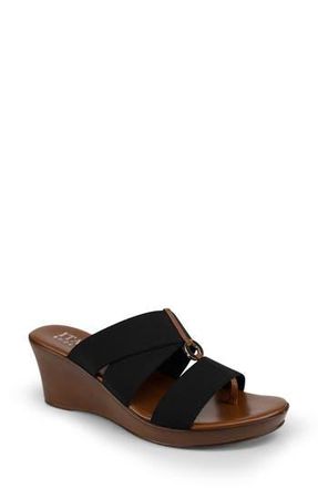 Italian Shoemakers Celsi Wedge Slide Sandal in Black at Nordstrom Rack, Size 11