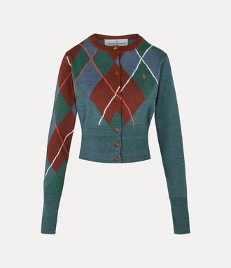 Vivienne Westwood Argyle Cropped Cardigan Wool XS Women