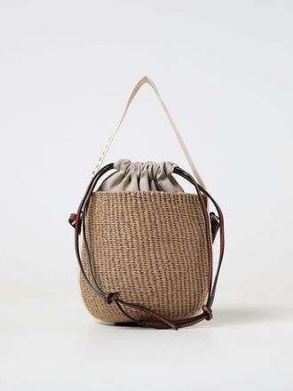 Chlo&eacute; Borsa Woody Chlo&eacute; in rafia intrecciata e pelle