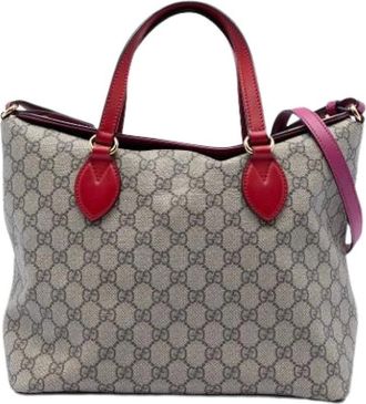 Gucci Pre-owned Tote Bags, female, Beige, Size: ONE SIZE Pre-owned Vintage Satchel
